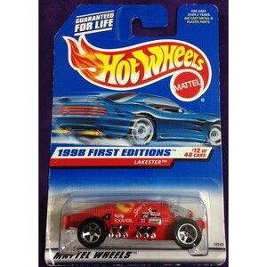 1998 Hot Wheels First Editions #12 Lakester BLUE CAR ON CARD